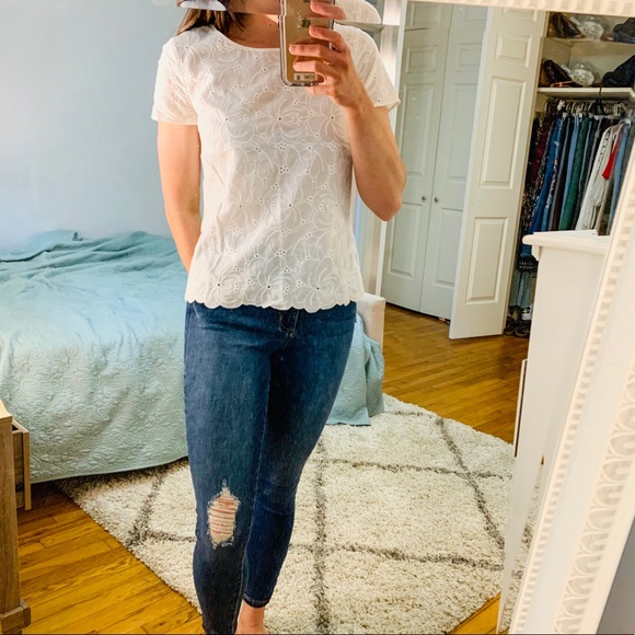 LOFT Tops - Lacey eyelet LOFT top